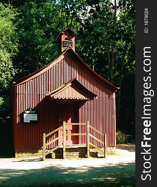 The old iron church at Blists Hill museum. The old iron church at Blists Hill museum