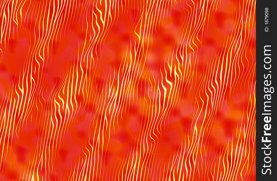 Illusion of flames generated by computer. Illusion of flames generated by computer