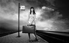 Woman On The Platform Stock Image