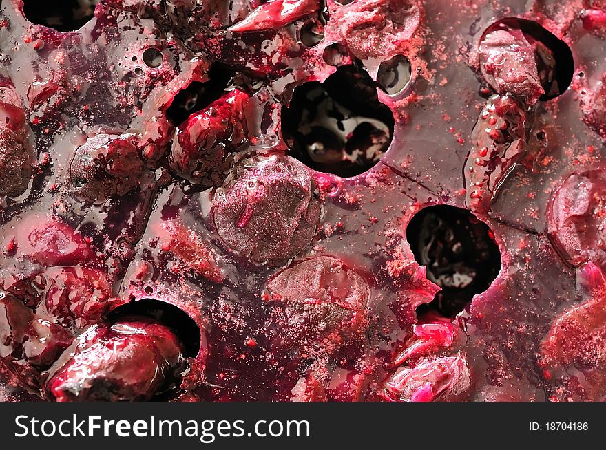 Macro shot of blueberry jelly dessert showing texture. Macro shot of blueberry jelly dessert showing texture.