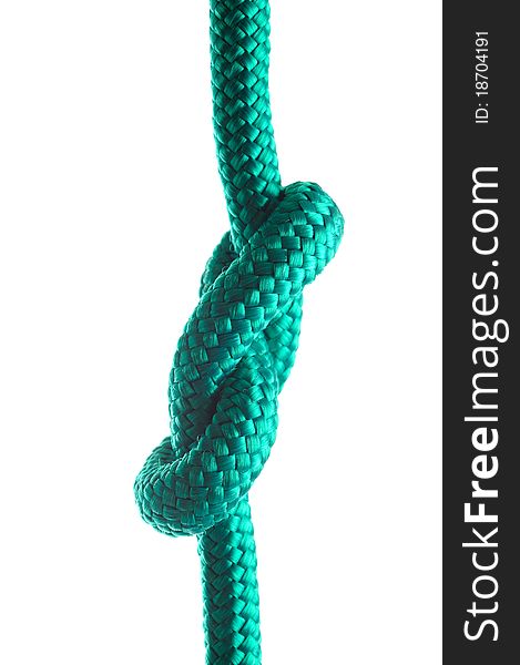 Rope With Marine Knot On White Background.