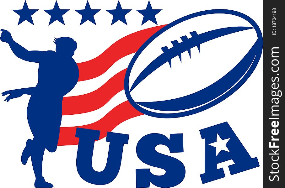 American Rugby Player USA Ball