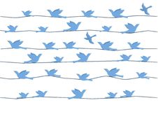 Birds On Wires Graphic Royalty Free Stock Images Birds On Wires Graphic Royalty Free Stock Images