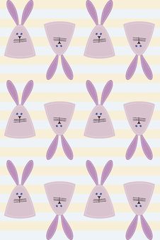 Seamless Pattern With Easter Bunny Stock Images Seamless Pattern With Easter Bunny Stock Images