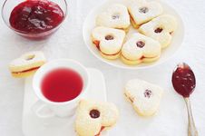 Fruit Tea And Biscuits Royalty Free Stock Photo Fruit Tea And Biscuits Royalty Free Stock Photo