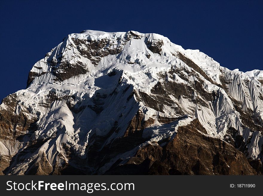 The south annapurna peak in nepal