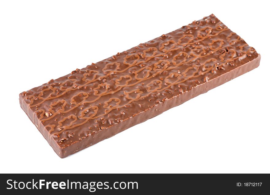 Chocolate bar isolated on a white background