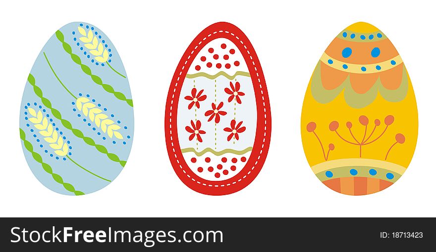 Set of 3 traditional easter eggs (2). Set of 3 traditional easter eggs (2)