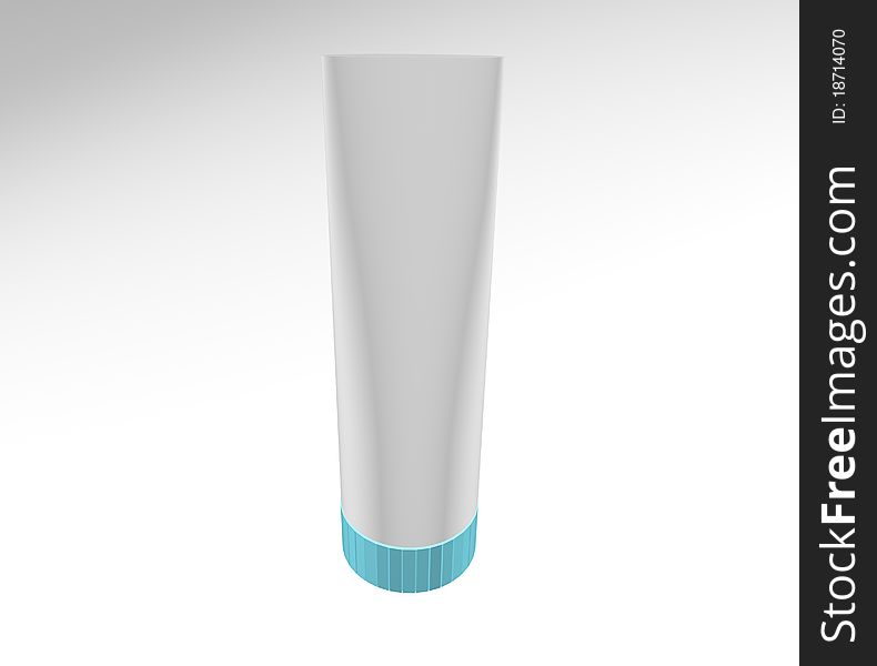 A tube of cream with a blue lid