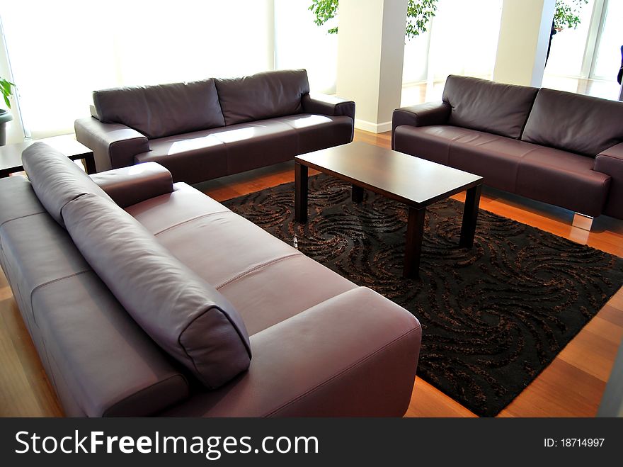 Fully furnished living room and a modern. Fully furnished living room and a modern