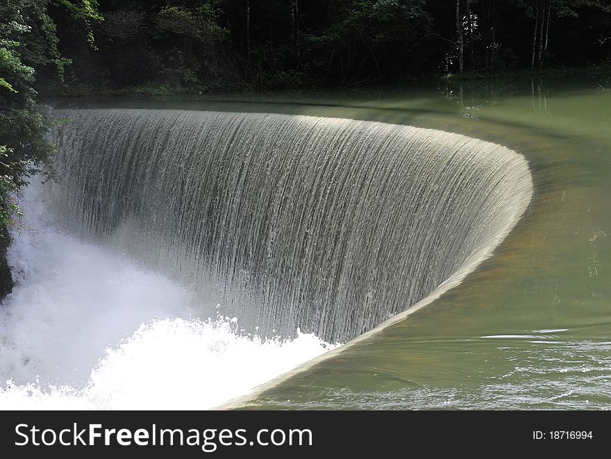 Viewing from top of a waterfall.