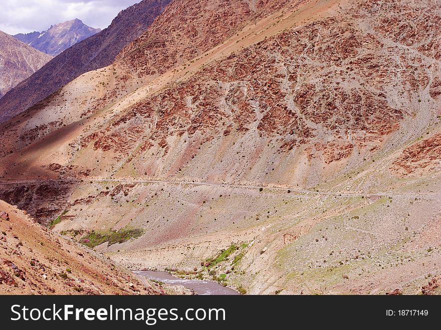 Beautiful Ladakh Hills Closeup