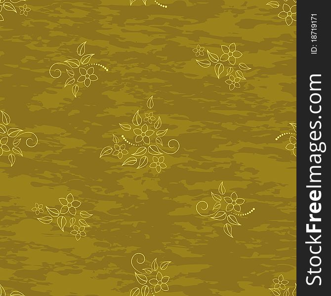 Seamless pattern with flowers on grunge background. Seamless pattern with flowers on grunge background.