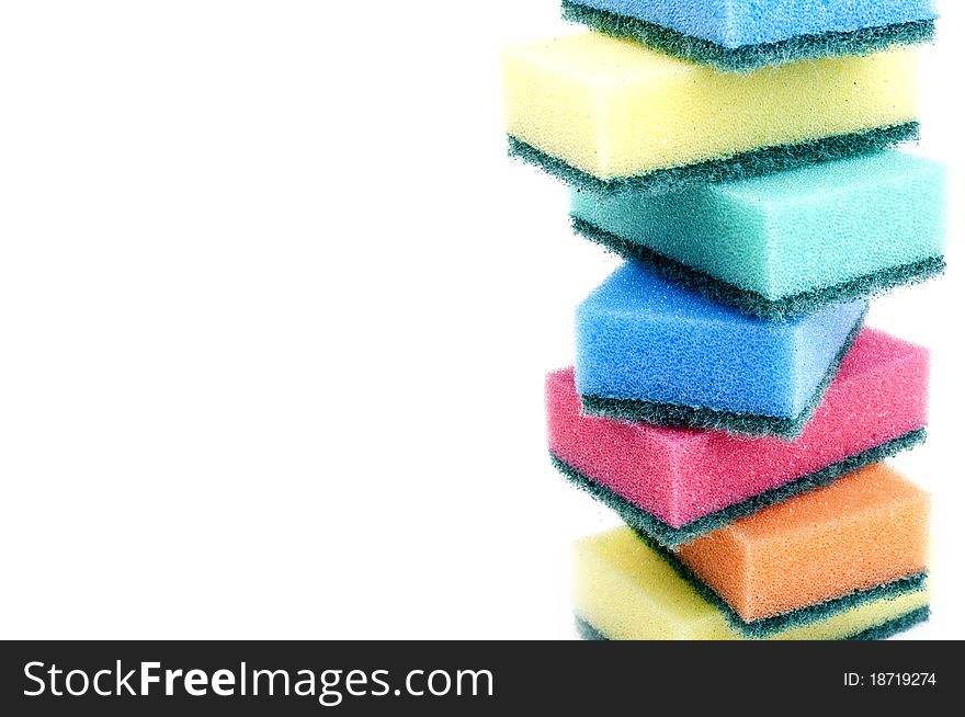 Color wisps isolated on a white background