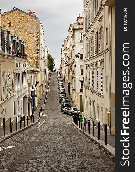 Narrow street in Monmartre