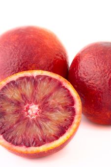 Three Red Oranges Stock Photos Three Red Oranges Stock Photos
