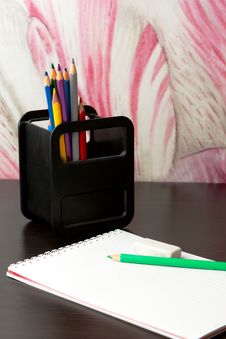 Sketchpad And Colored Pencils Royalty Free Stock Image Sketchpad And Colored Pencils Royalty Free Stock Image