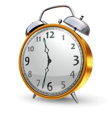 Gold Alarm Clock Royalty Free Stock Images