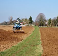 Tractor Ploughing A Field Stock Image Tractor Ploughing A Field Stock Image