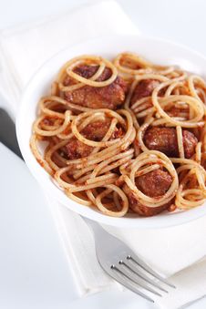 Pasta With Meatballs Royalty Free Stock Photo Pasta With Meatballs Royalty Free Stock Photo