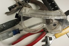 Tools And Safety Goggles Stock Photography Tools And Safety Goggles Stock Photography