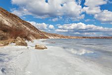 Frozen River Is Melting Reflection Stock Image Frozen River Is Melting Reflection Stock Image