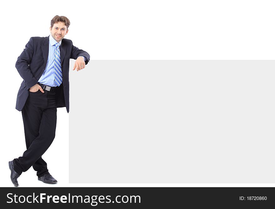 Portrait of a handsome young man in a business suit