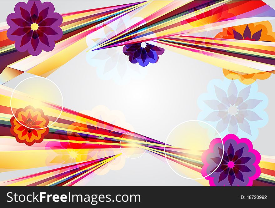 Abstract  background with bright shapes
