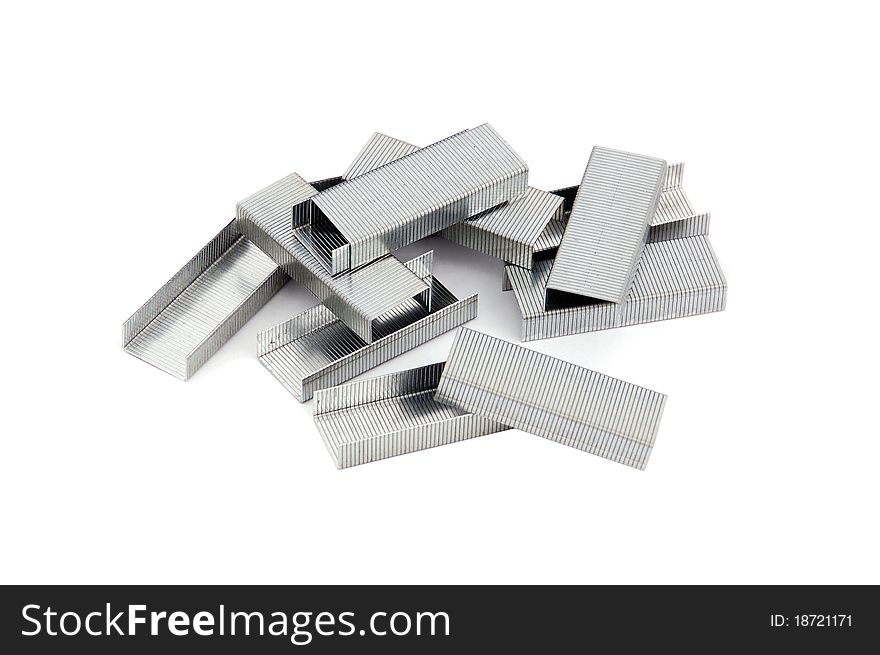 Clip (staples) stack, isolated on a white background
