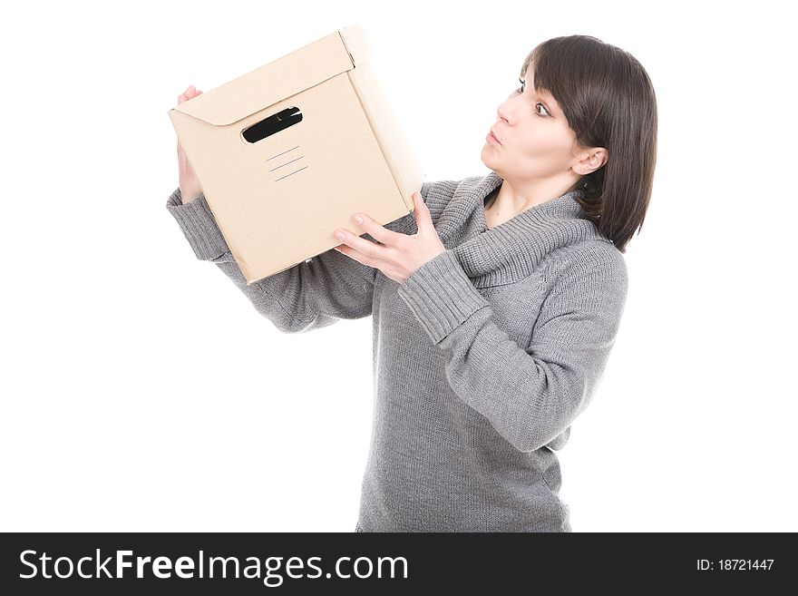 Woman With Cardbox