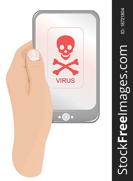 Mobile telephone attacked by virus, protection. Mobile telephone attacked by virus, protection