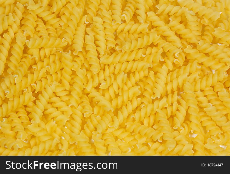 Italian pasta isolated on white background.