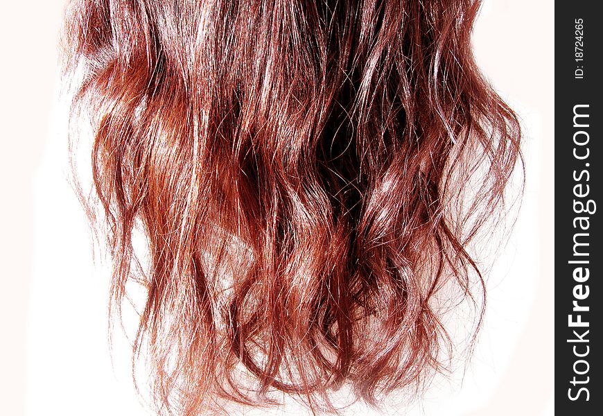 Dark red hair wave