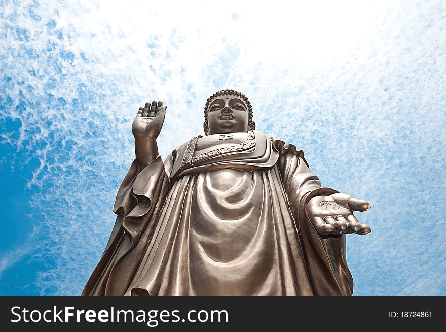 Buddha With Blue Sky.