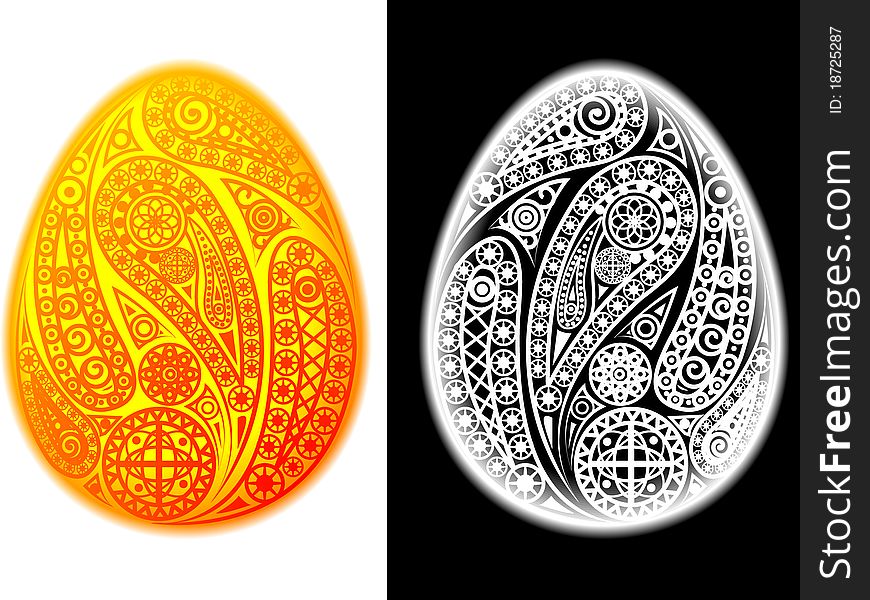 Design of celebratory Easter eggs in a