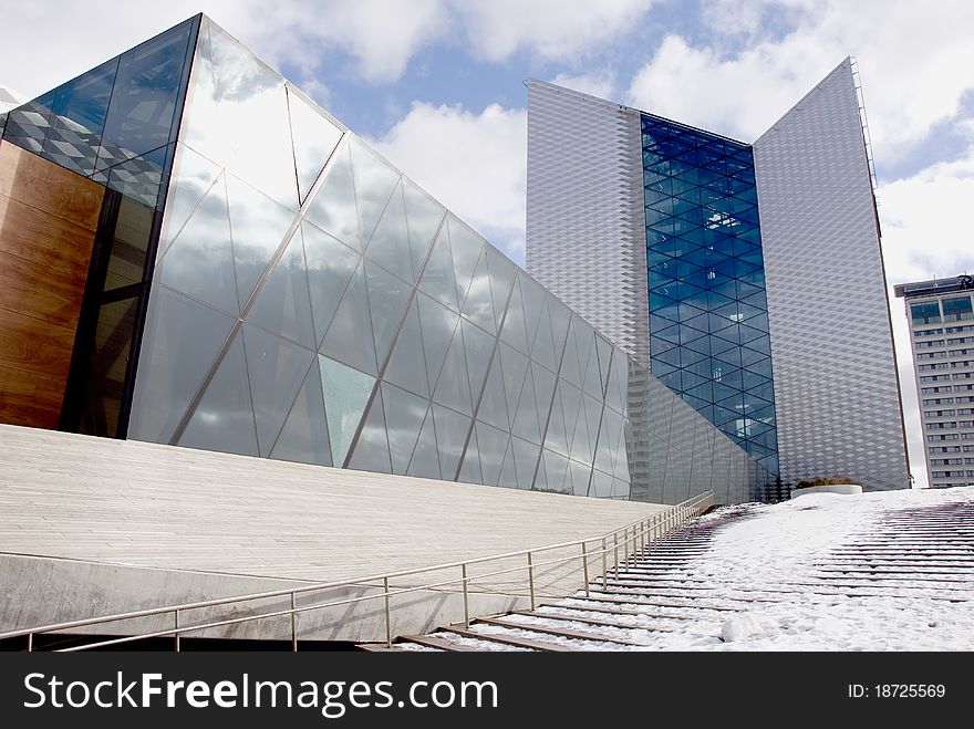 New Architecture Bank Building In Vilnius