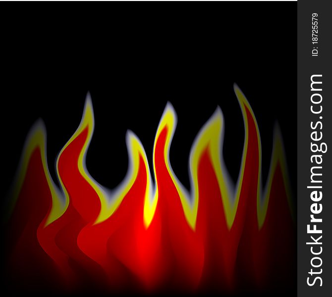 Fire on black background or backdrop. Fire on black background or backdrop