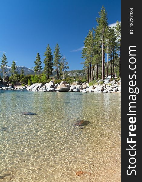 Shallow clear water, Lake Tahoe