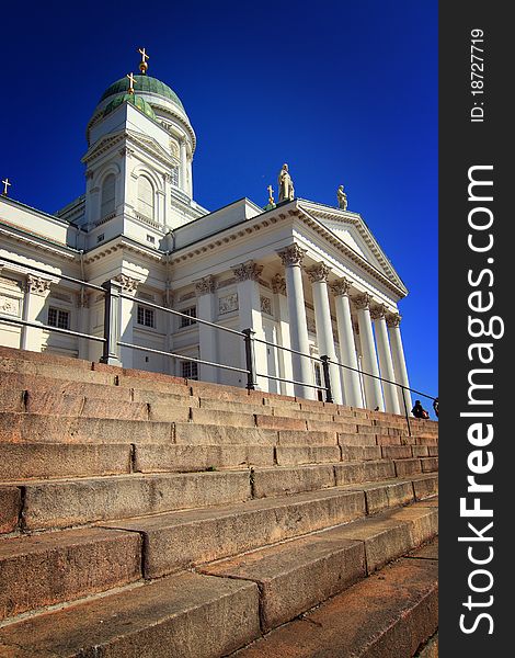 The Lutheran cathedral of Helsinki in the historical centre. The Lutheran cathedral of Helsinki in the historical centre.