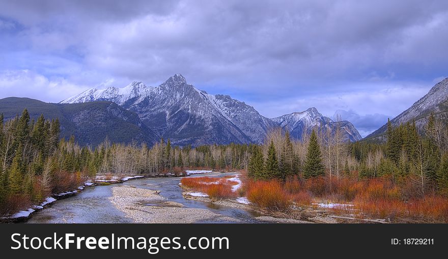 Rocky Mountain River Panorama