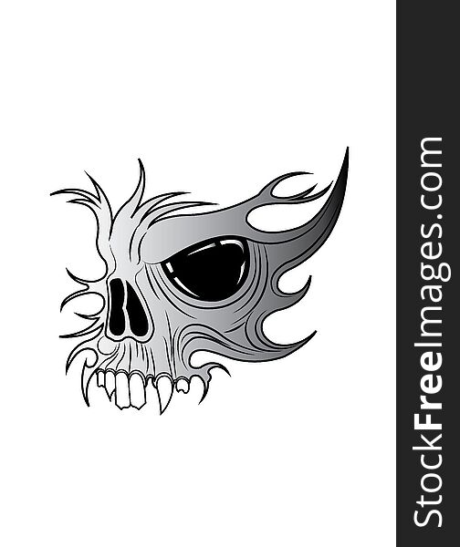 Art Mask Skull Tattoo.