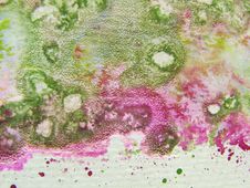 Free Green & Pink Watercolor Textures 1 Royalty Free Stock Photo - 18731625