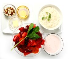 Cooked Breakfast With Oatmeal Royalty Free Stock Photos Cooked Breakfast With Oatmeal Royalty Free Stock Photos