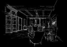 Interior Architecture Construction Landscape Sketc Stock Images Interior Architecture Construction Landscape Sketc Stock Images