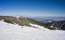 Skiing In Rila Mountains At Borovets, Bulgaria Stock Images Skiing In Rila Mountains At Borovets, Bulgaria Stock Images