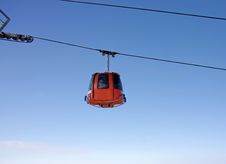 Cable Car Ski Lift Over The Mountains Royalty Free Stock Photos