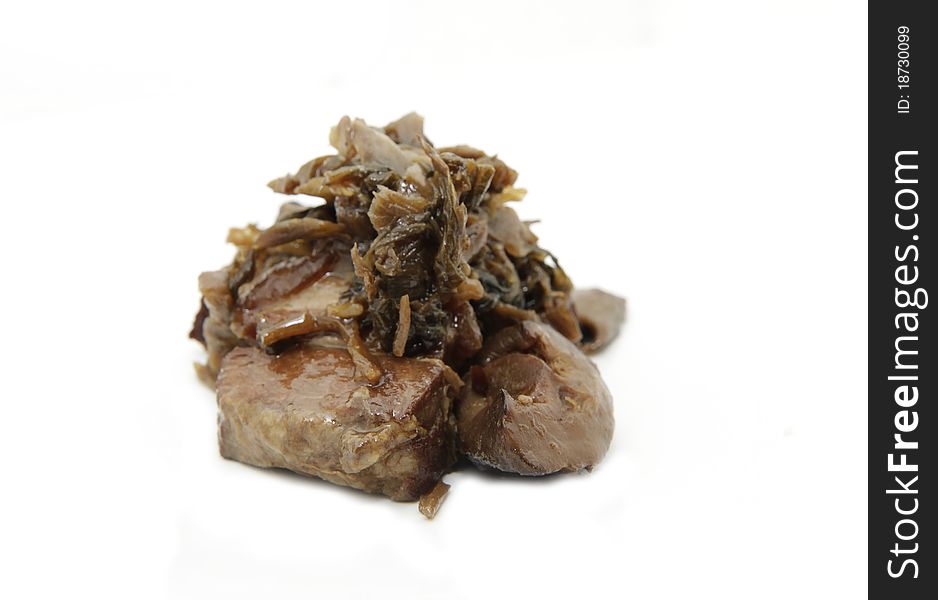 Dark soy sauce pork is a traditional chinese food. Dark soy sauce pork is a traditional chinese food.