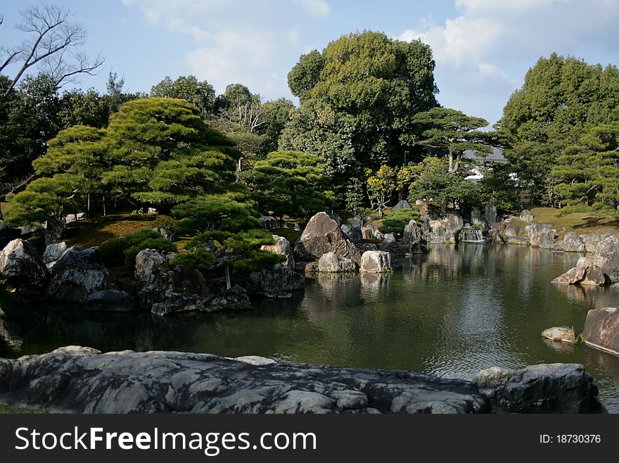 Garden of NijÅ Castle in Kyoto, Japan. Garden of NijÅ Castle in Kyoto, Japan