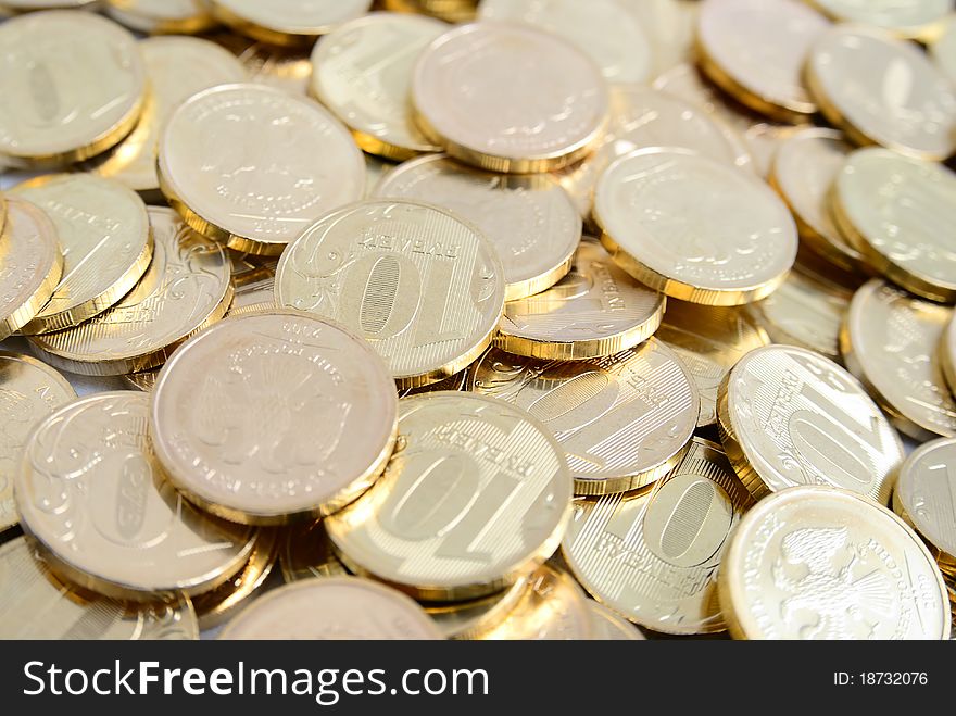 Considerable quantity of coins. The Russian rouble. Considerable quantity of coins. The Russian rouble