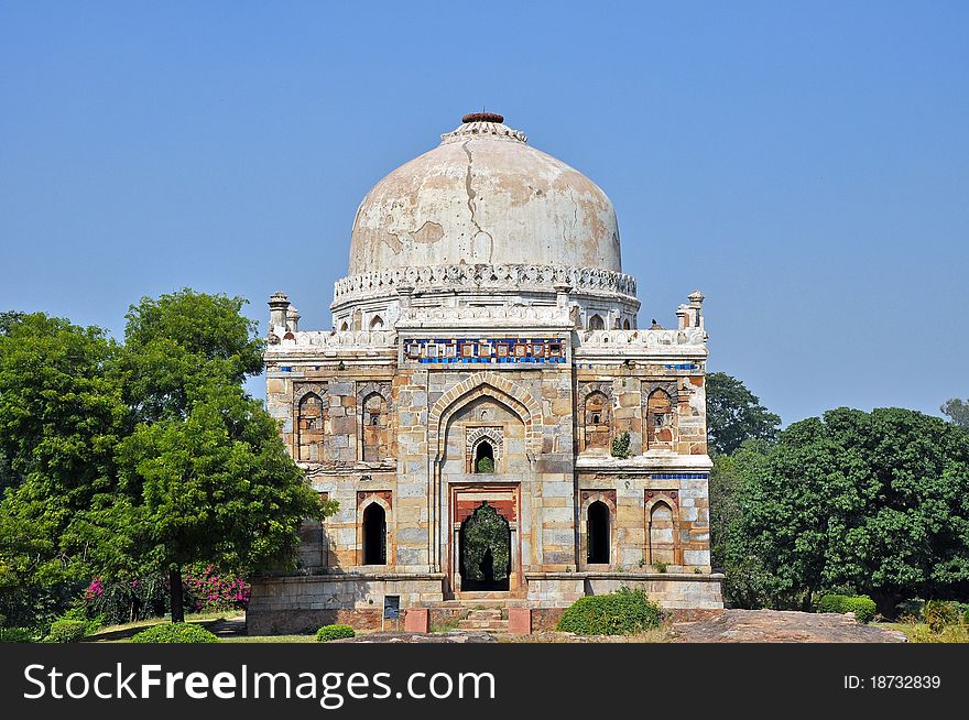 Small temple in the park, picture taken in India. Small temple in the park, picture taken in India.